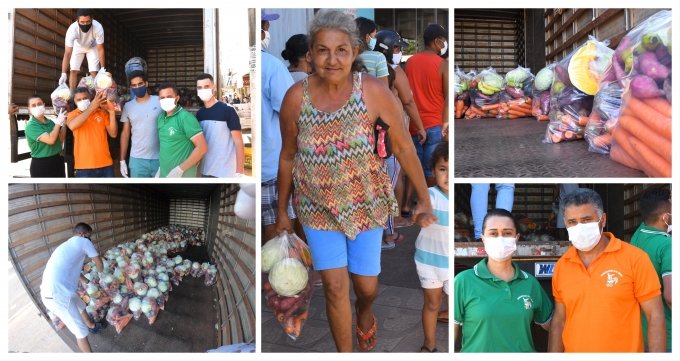 Em Santa Terezinha, aÃ§Ã£o entre amigos distribui 5 toneladas de hortifruti