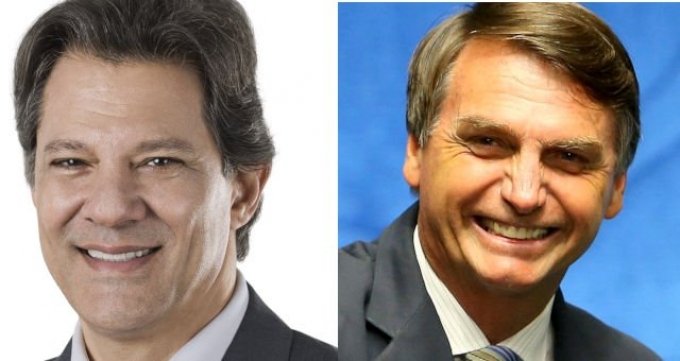 DiferenÃ§a entre Bolsonaro e Haddad cai seis pontos, mostra Datafolha