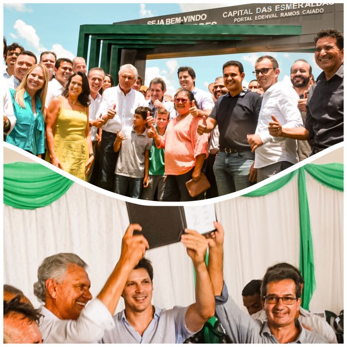 Ronaldo Caiado e Haroldo Naves Inauguram Portal Edenval Ramos Caiado em Campos Verdes