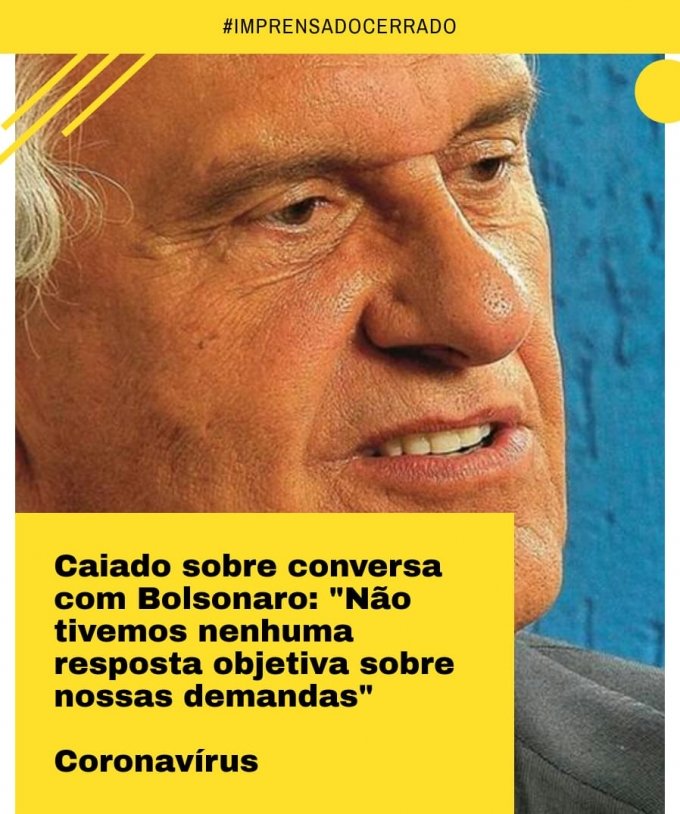 Caiado sobre conversa com Bolsonaro: 