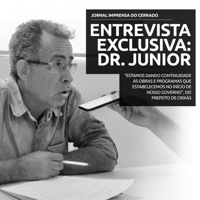 â€œEstamos dando continuidade Ã s obras e programas que estabelecemos no inÃ­cio de nosso governoâ€, Diz Dr. Junior