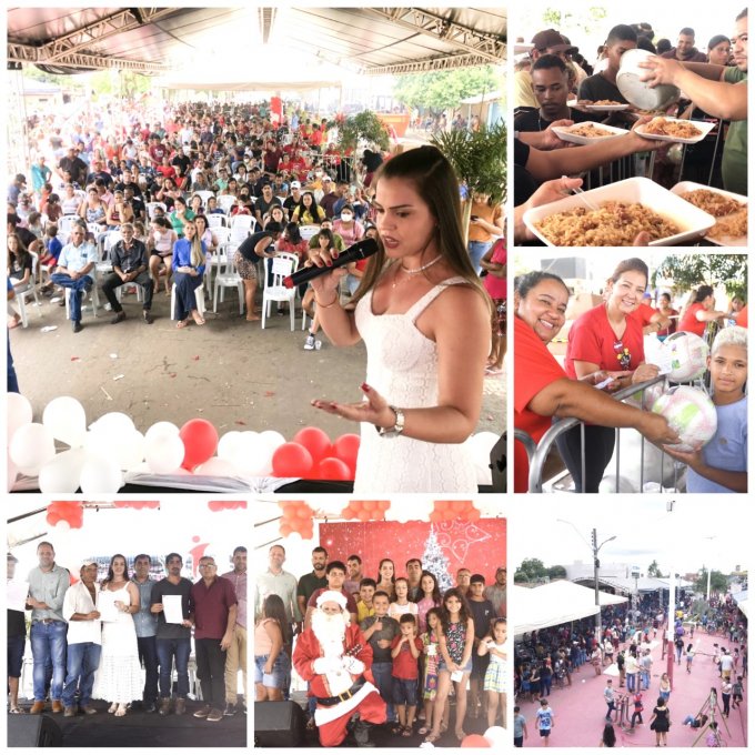 Em Santa Terezinha, Prefeitura entrega 100 escrituras, promove  almoço para população e entrega brinquedos