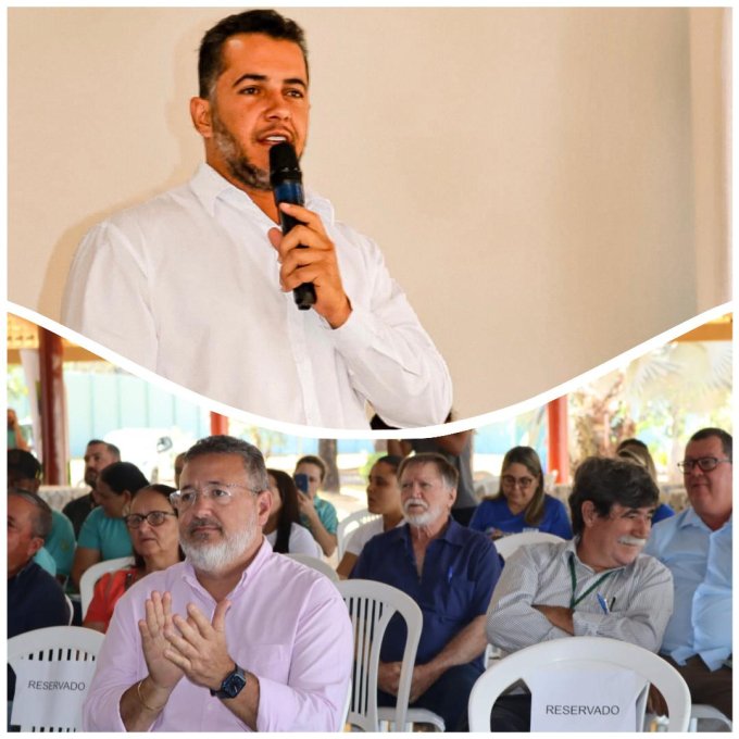 Presidente da Câmara, Atailton de Souza, discursa na abertura da 6º rodada de discussões sobre a Política Mineral Goiana