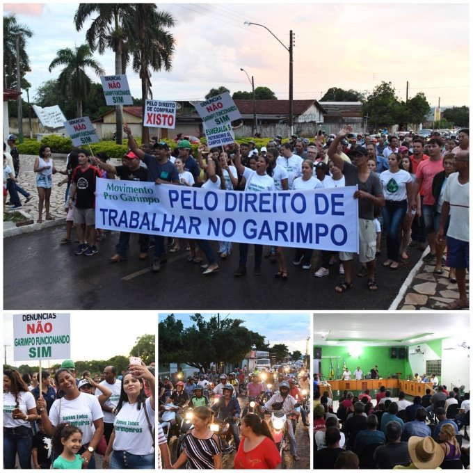 Em Campos Verdes, populaÃ§Ã£o promove grande caminhada em defesa do garimpo de esmeraldas