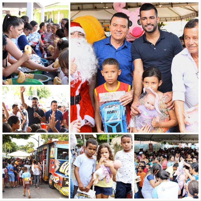 Prefeito SÃ¡vio distribui presentes de Natal em parceria com a OVG